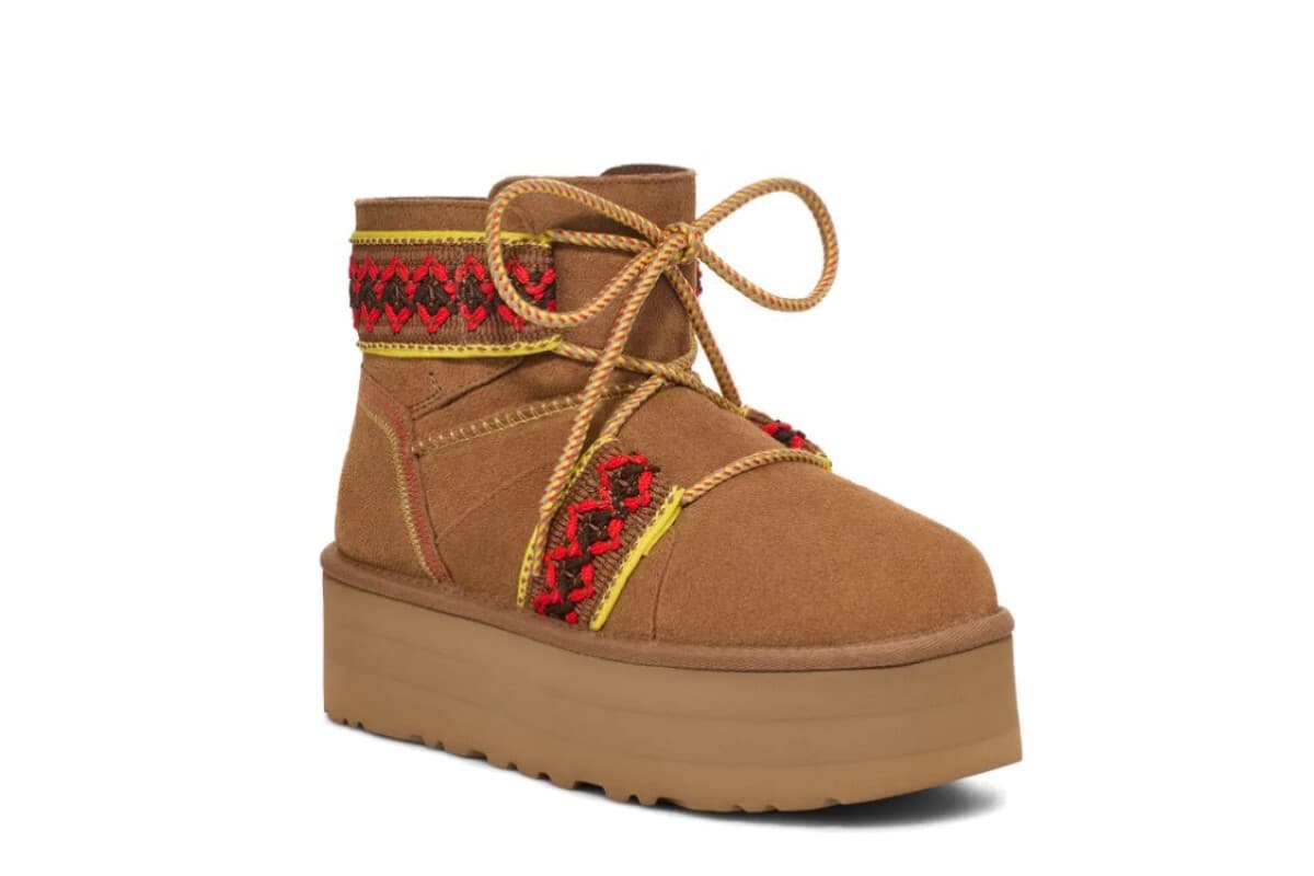 UGG Classic Mini II Braid Platform Коричневый — фото 3