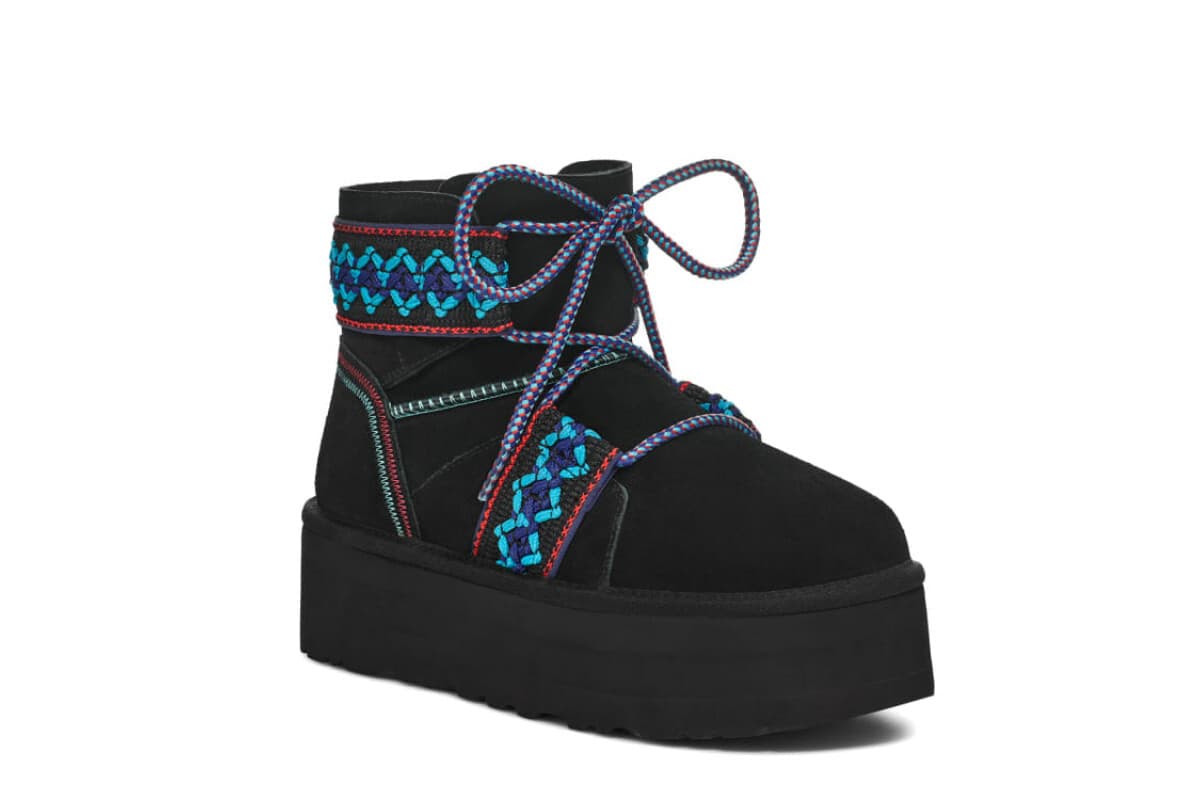 UGG Classic Mini II Braid Platform Чёрный — фото 2