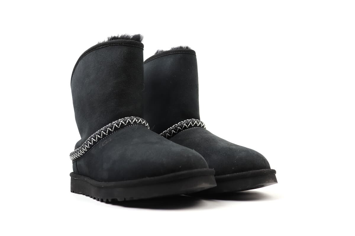 UGG Classic Short Cresent Чёрный — фото 5