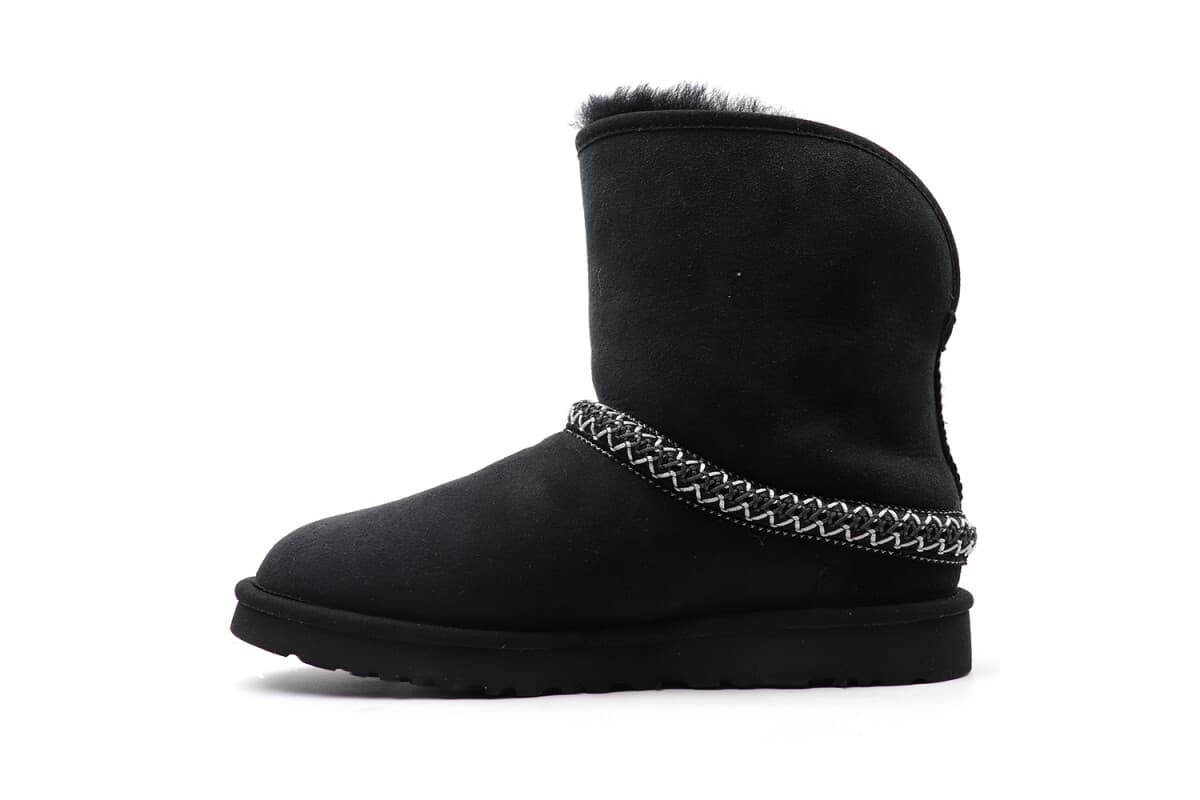 UGG Classic Short Cresent Чёрный — фото 2