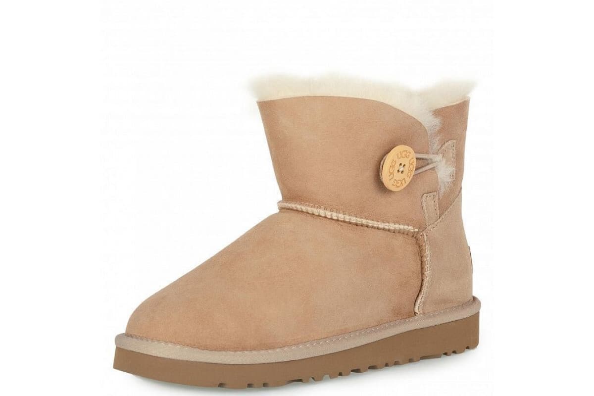 UGG Mini Bailey Button II Бежевый — фото 2