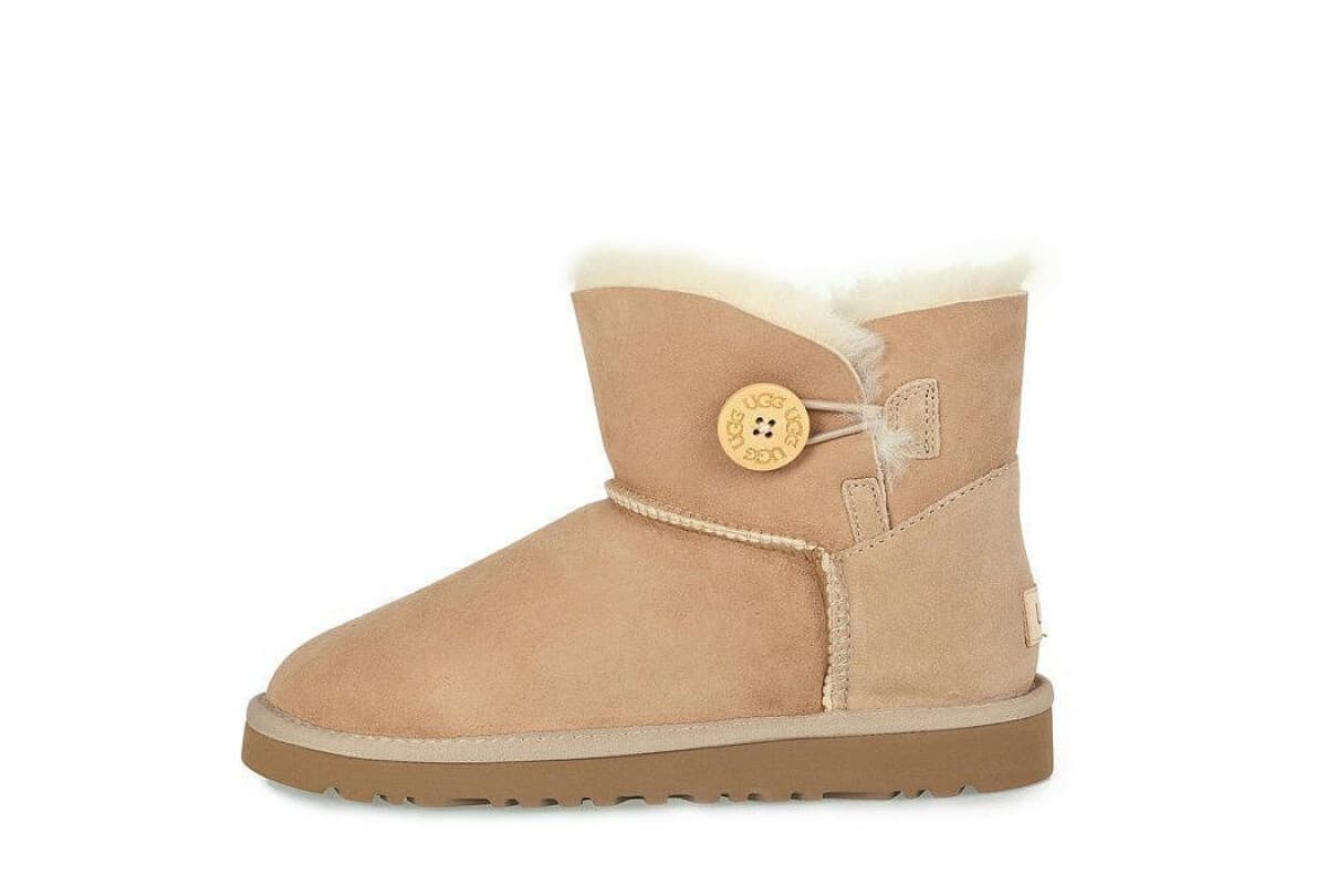 UGG Mini Bailey Button II Бежевый — фото 3