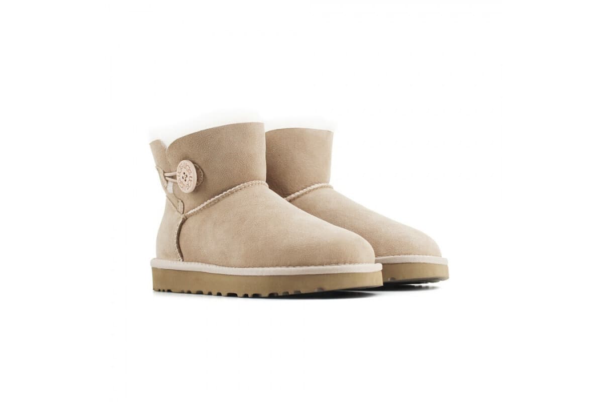 UGG Mini Bailey Button II Бежевый — фото 5