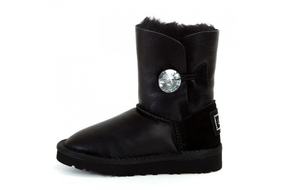UGG Kids Bailey Button Bling Чёрный — фото 4