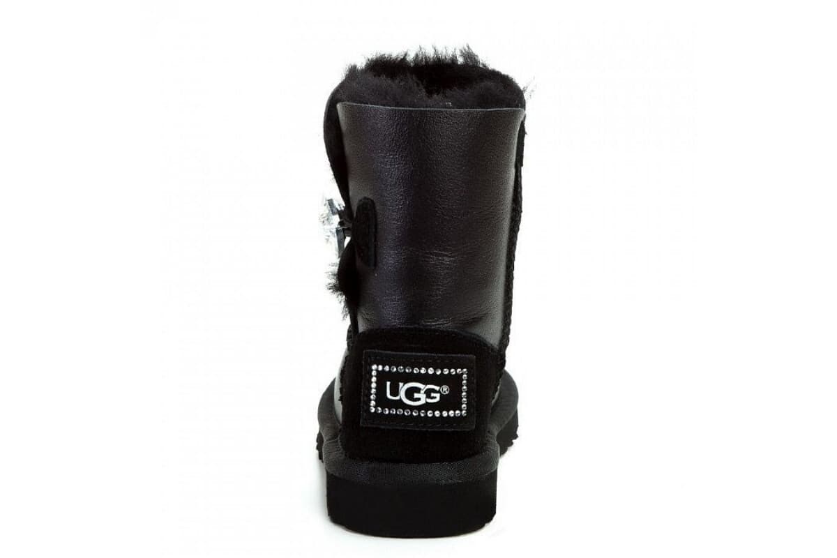 UGG Kids Bailey Button Bling Чёрный — фото 3