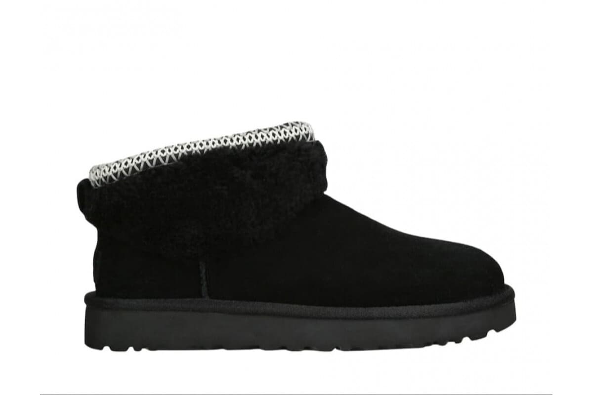 UGG Ultra Mini Lack Maxi Curly Boot Чёрный — фото 1