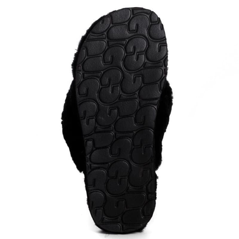 Ugg Fluff Flip Flop II Чёрный — фото 4