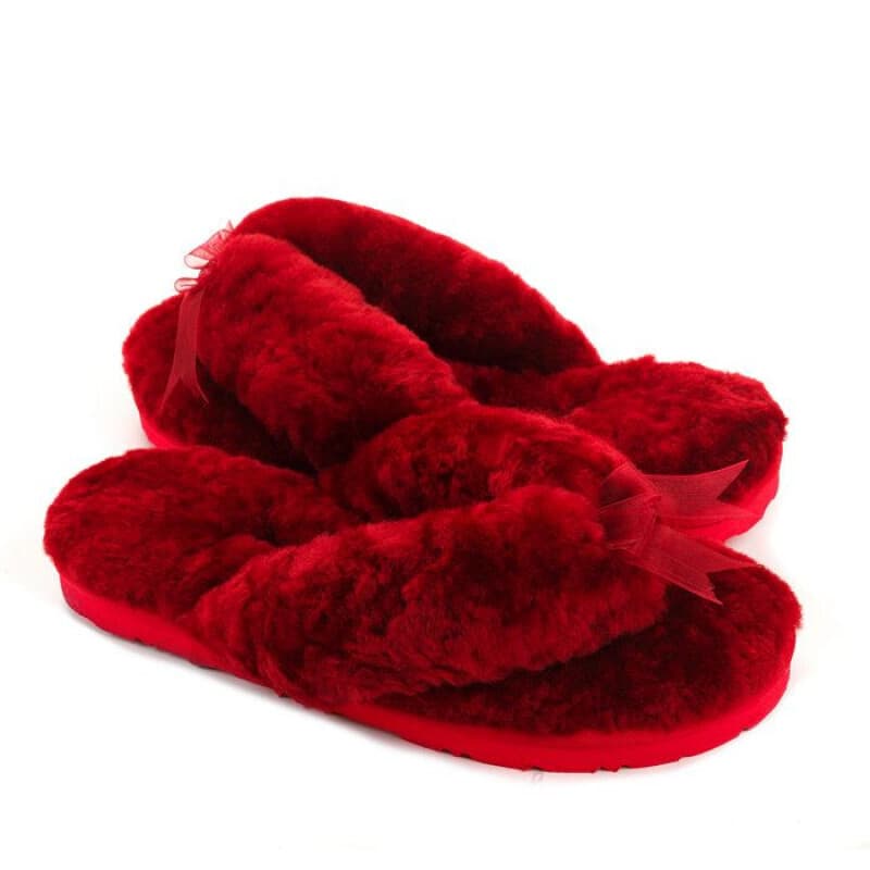 Ugg Fluff Flip Flop II Красный — фото 1