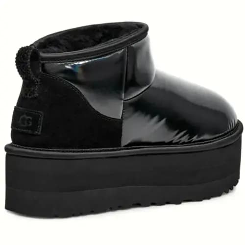 Ugg Classic Ultra Mini Platform High Shine Чёрный — фото 3