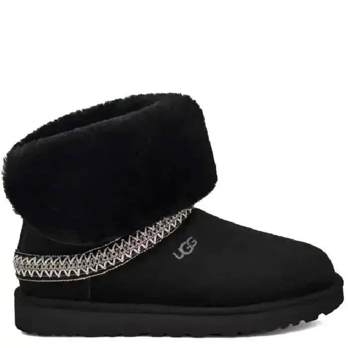 Ugg Classic Short Crescent Чёрный — фото 1