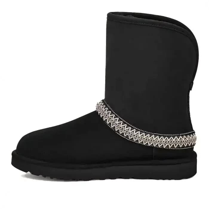 Ugg Classic Short Crescent Чёрный — фото 4