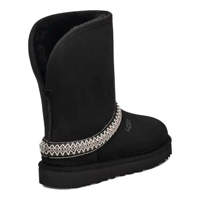 Ugg Classic Short Crescent Чёрный — фото 5