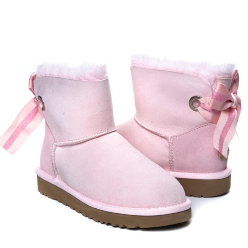 Угги Bailey Bow Mini Customizable Розовый — фото 1