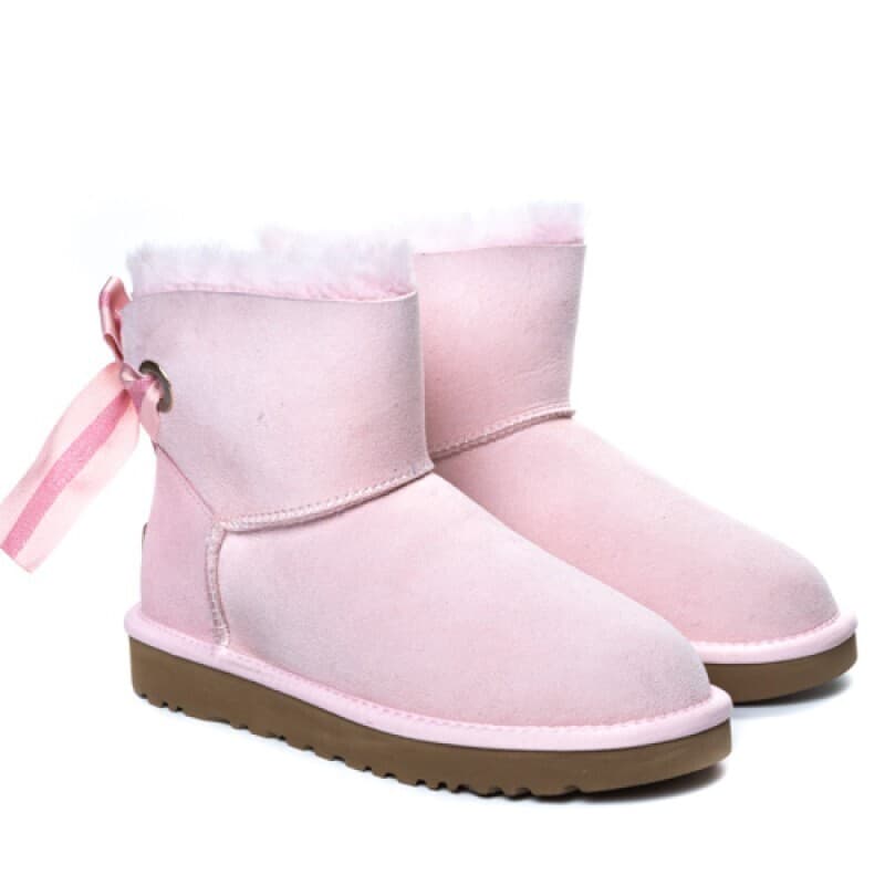 Угги Bailey Bow Mini Customizable Розовый — фото 2
