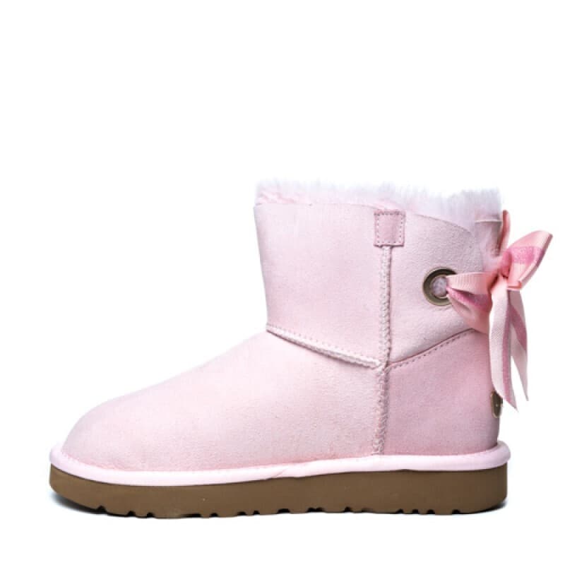 Угги Bailey Bow Mini Customizable Розовый — фото 4