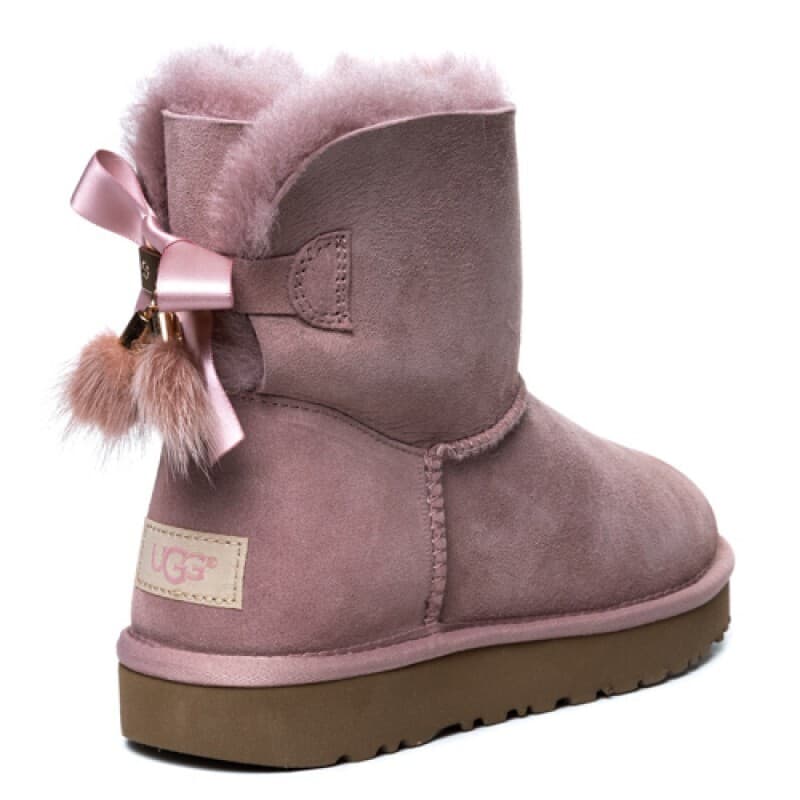 Угги Bailey Bow Mini Tassel Розовый — фото 5