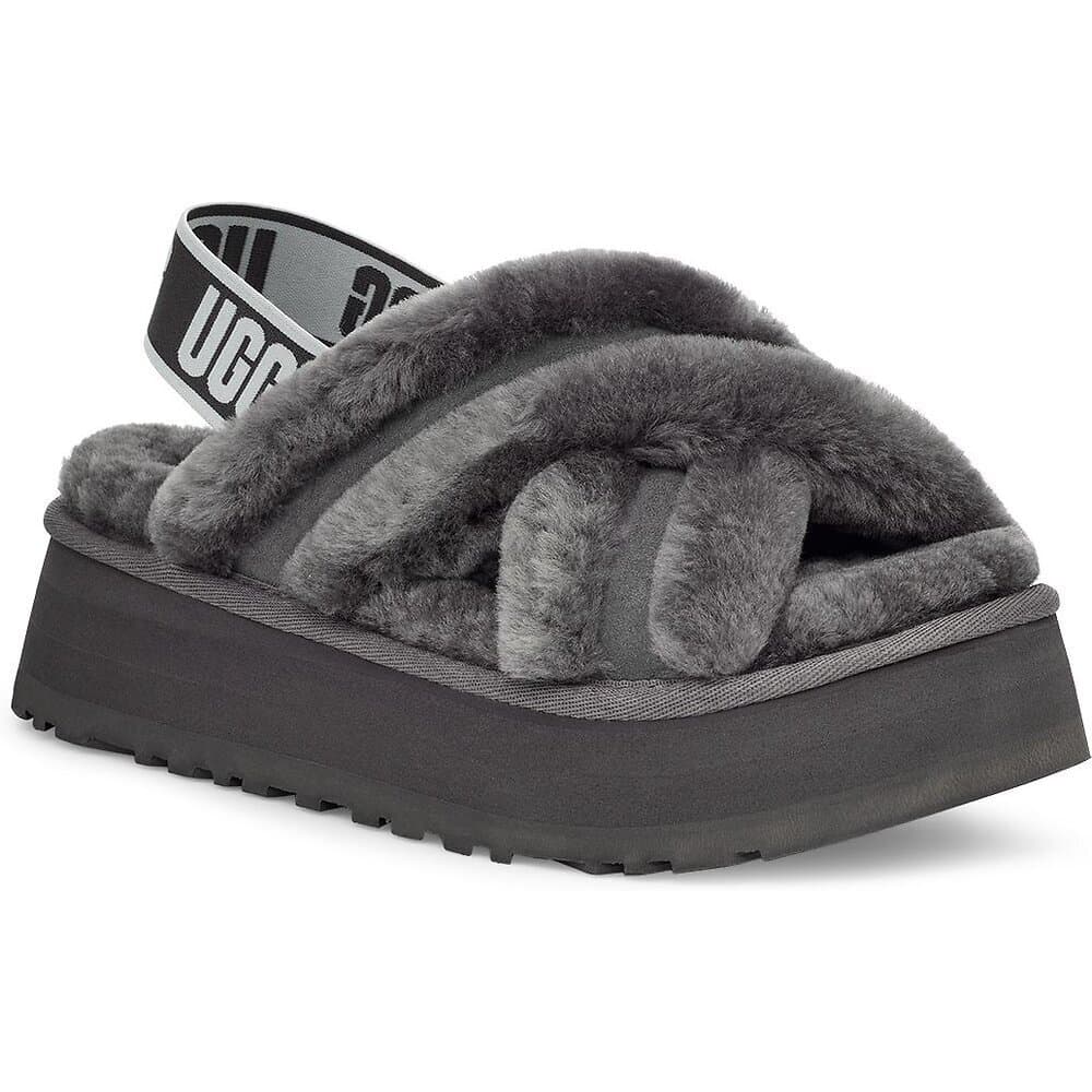 Тапочки Ugg Disco Color Slide Charcoal Чёрный — фото 2