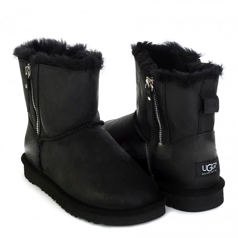 Угги Mini Double Zip Чёрный — фото 1