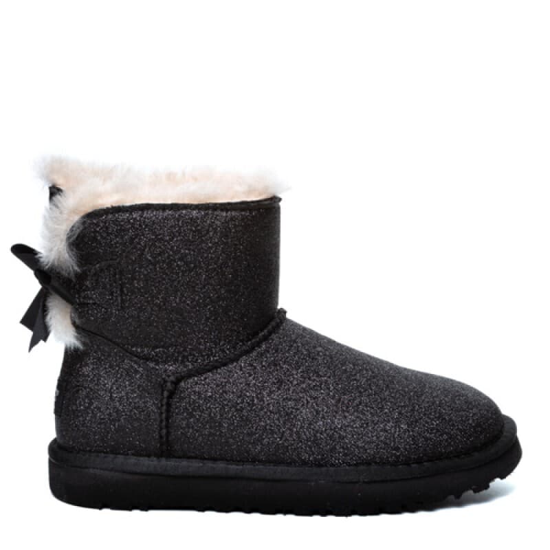 Угги Bailey Bow Mini Sparkle Boot Чёрный — фото 3