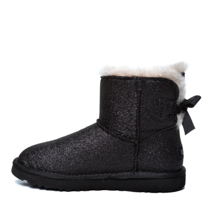 Угги Bailey Bow Mini Sparkle Boot Чёрный — фото 4