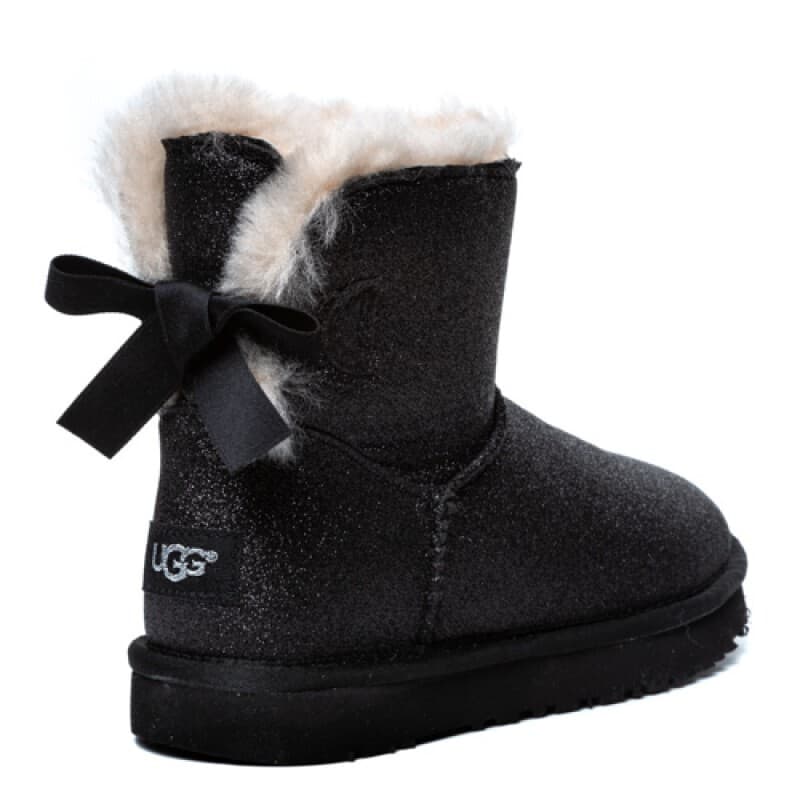 Угги Bailey Bow Mini Sparkle Boot Чёрный — фото 5