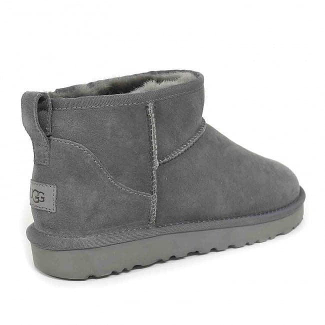 Угги Ugg Men's Classic Ultra Mini Серый — фото 3