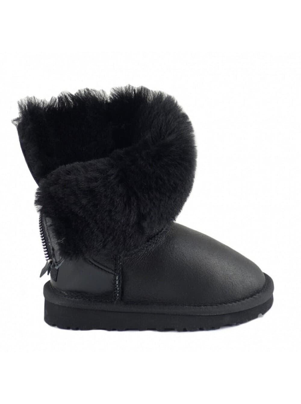 Ugg Kids Classic Short Zip Чёрный — фото 2