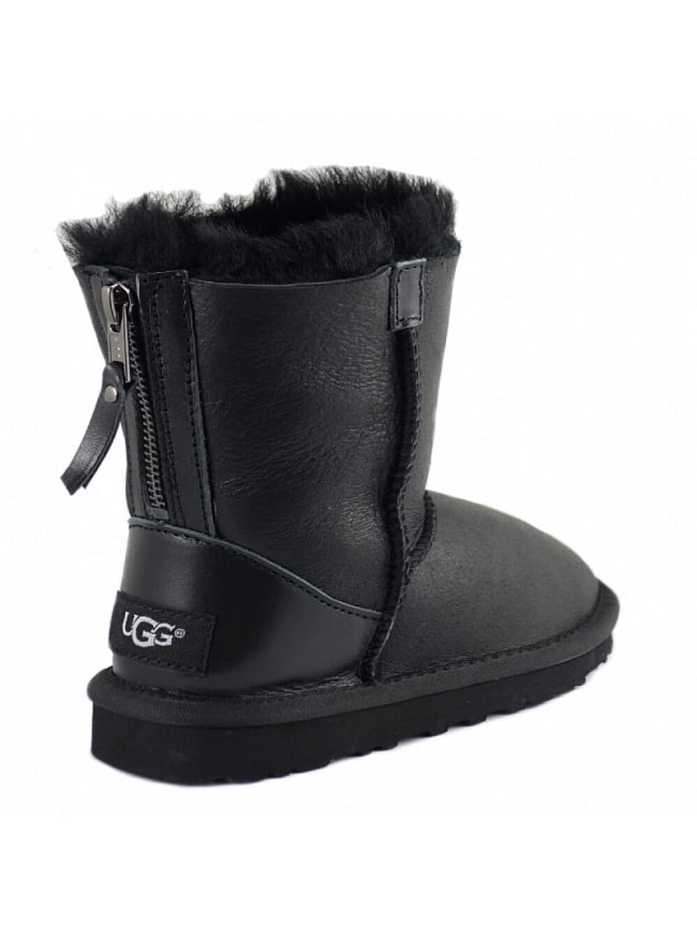 Ugg Kids Classic Short Zip Чёрный — фото 3