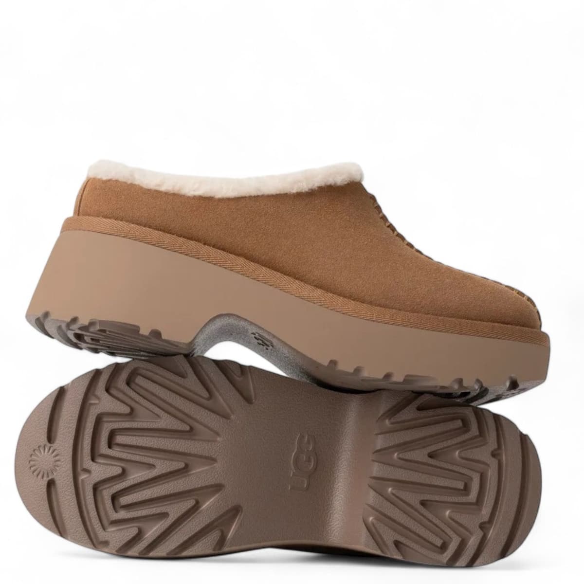 UGG New Heights Cozy Clog Коричневый — фото 4